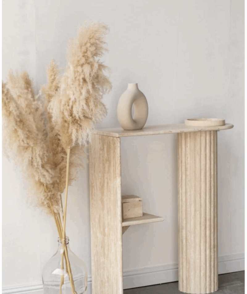 Travertine Console Table - Image 2